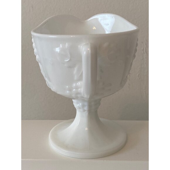 White Milk Glass Creamer Stem Replacement Vintage - Picture 16 of 16